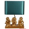 Stolní lampa se třemi figurkami opic