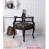 Rohová židle v černé barvě