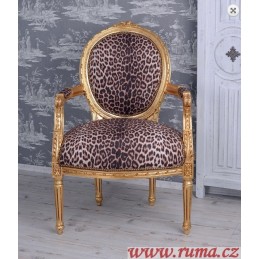 Luxusní židle leopardí potah