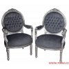Židle s područkami v šedé barvě